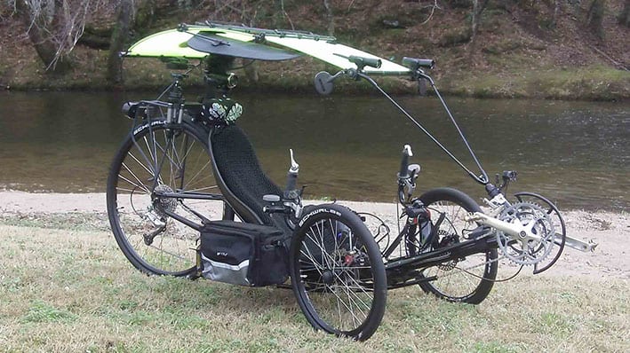 recumbent trike with canopy